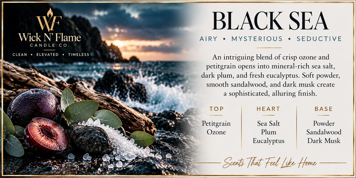 Black Sea ~ Luxury Coconut Apricot Wax 3-Wick Candle