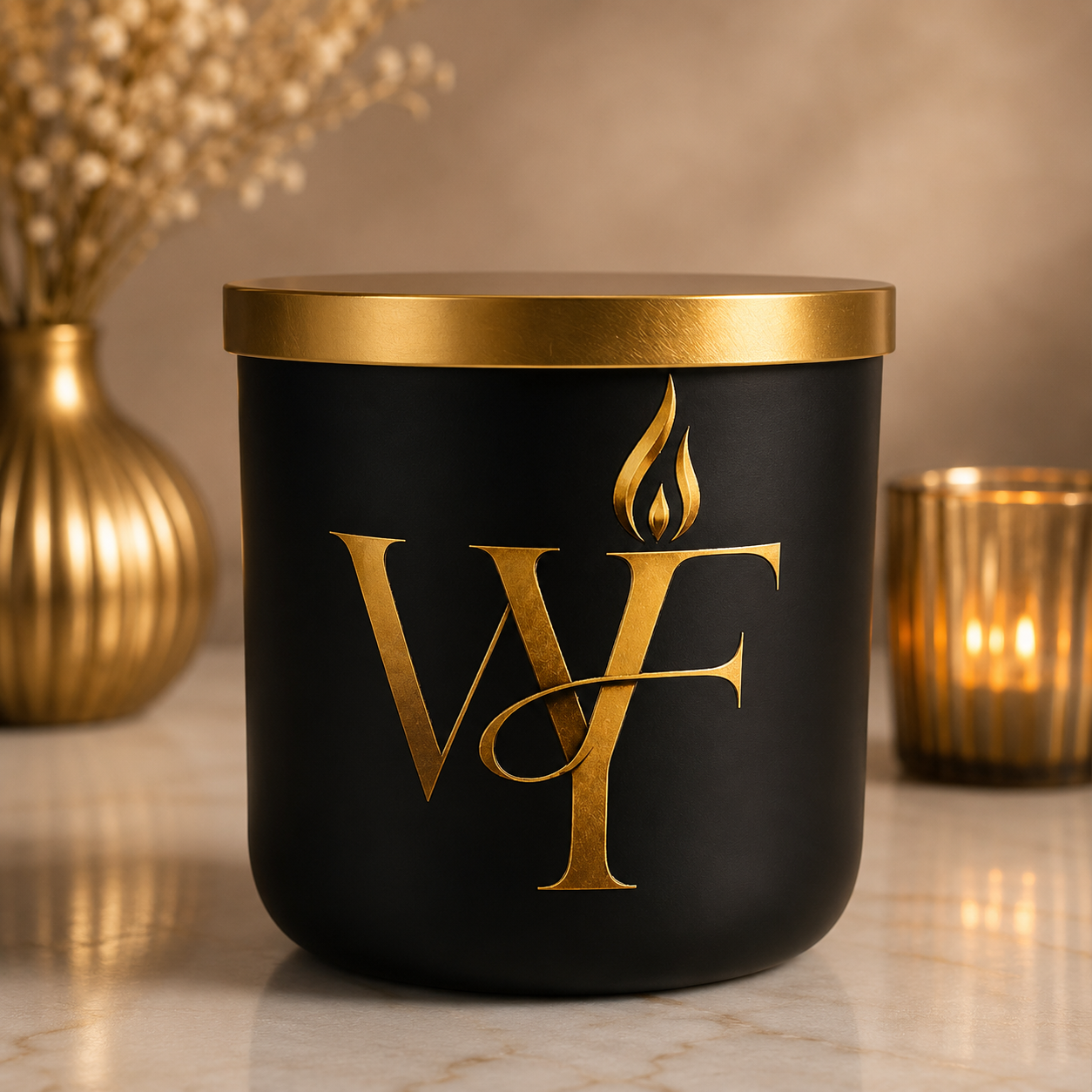 Santal Sol 🖤 | The Inferno – Luxury 3-Wick Candle