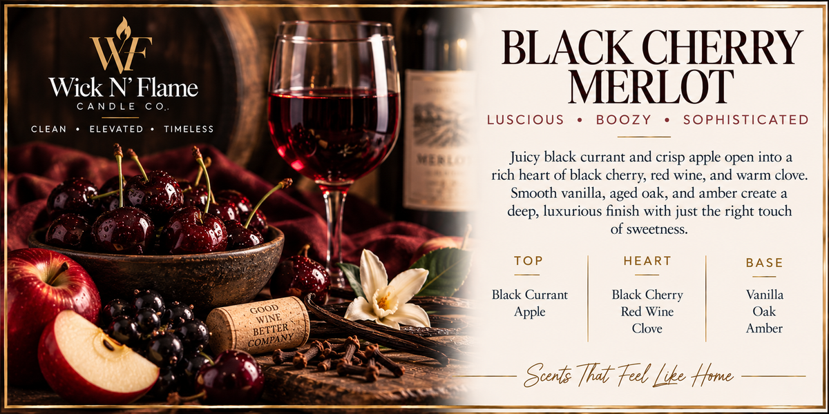 Black Cherry Merlot ~ Luxury Coconut Apricot Wax 10 oz Candle