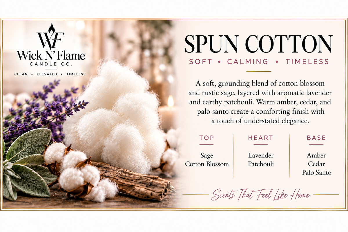 Spun Cotton ~ Luxury Coconut Apricot Wax ~ 10oz Vessel
