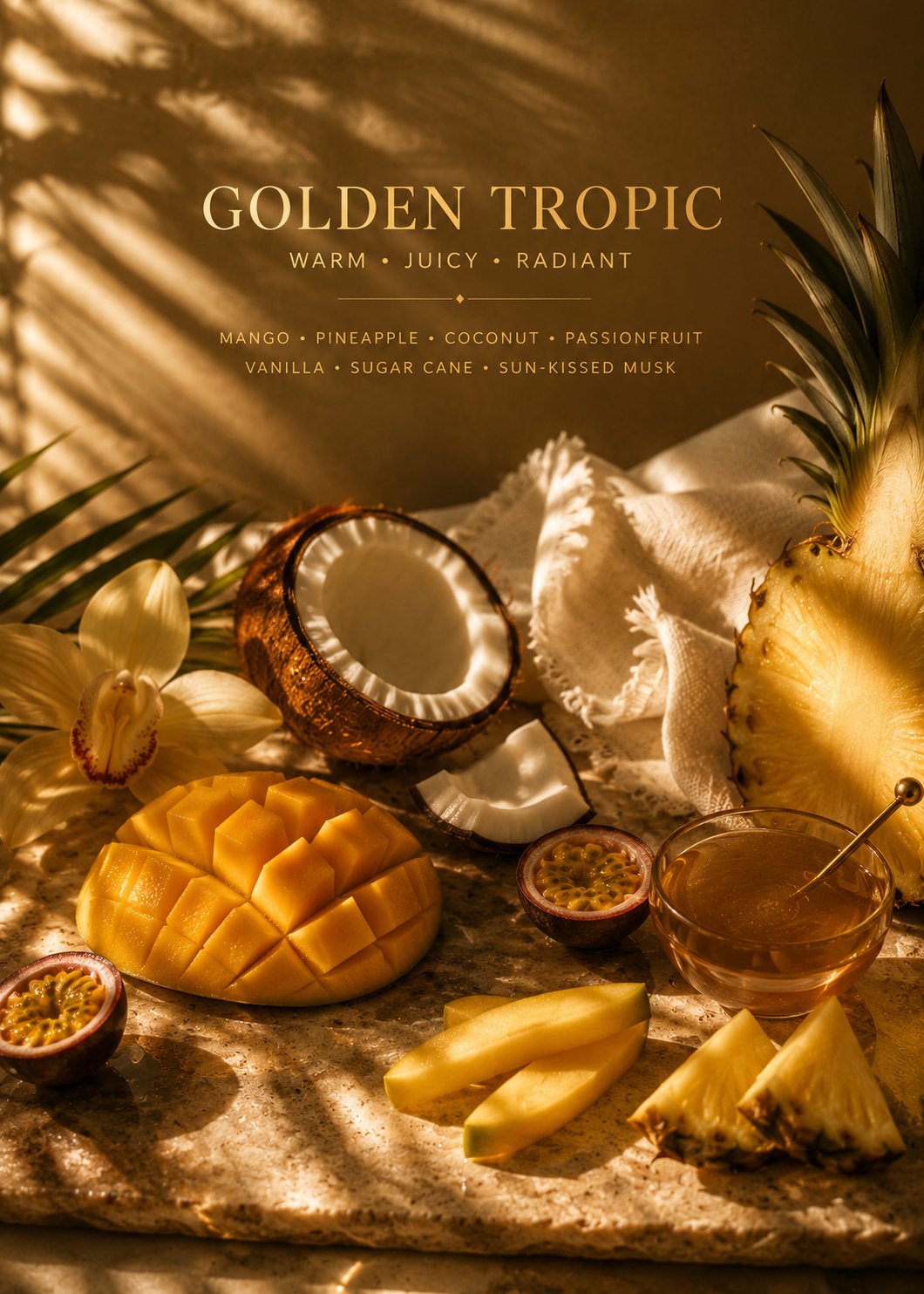 Golden Tropic 🖤 | The Ember – 8 oz Seasonal Candle