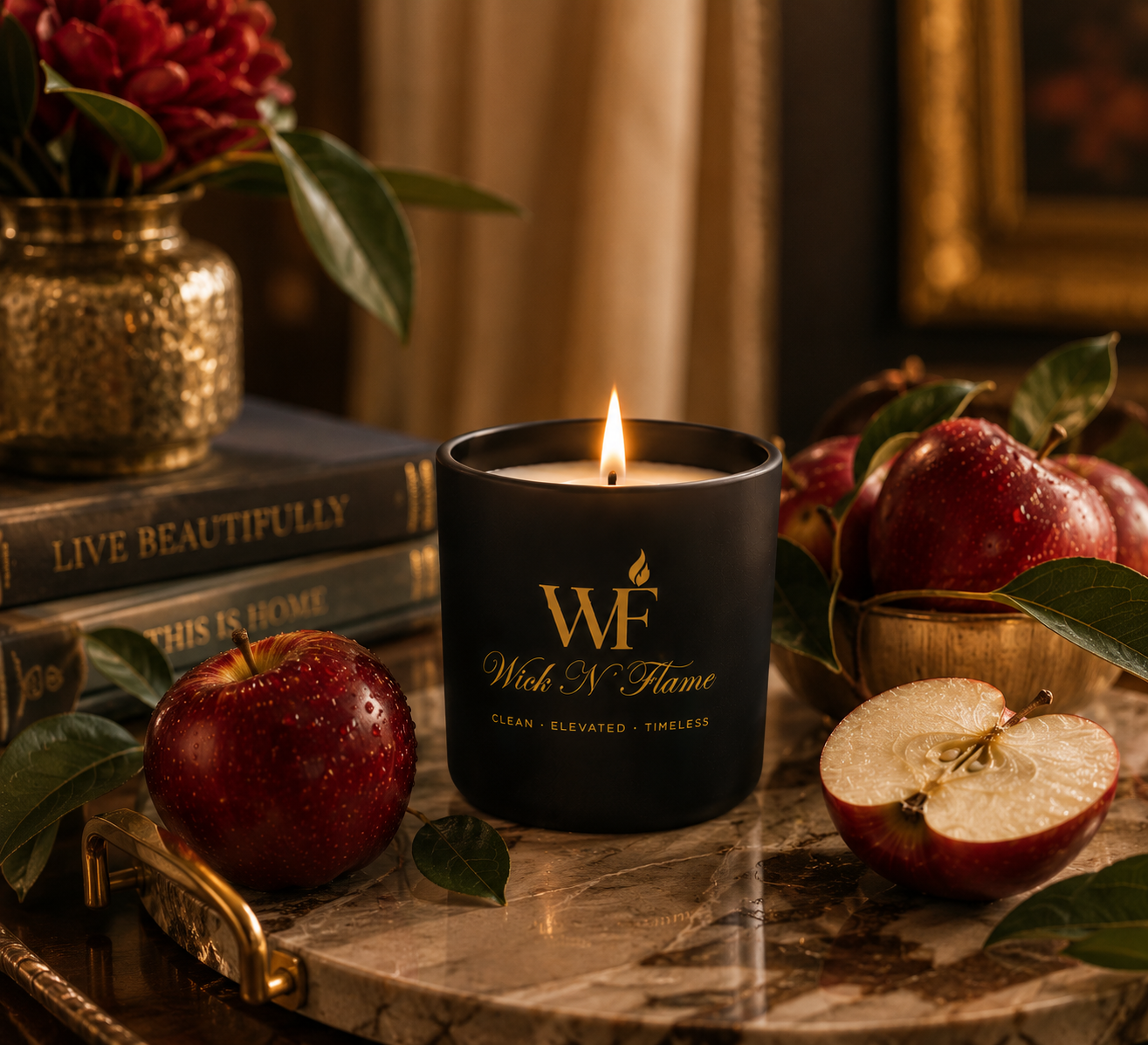Forbidden Apple 🖤 | The Flame – Signature 10 oz Candle