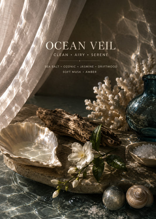 Ocean Veil 🖤 | The Ember – 8 oz Seasonal Candle