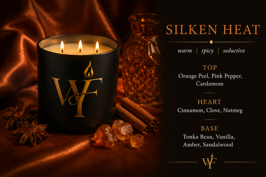 Silken Heat 🖤 | The Inferno – Luxury 3-Wick Candle