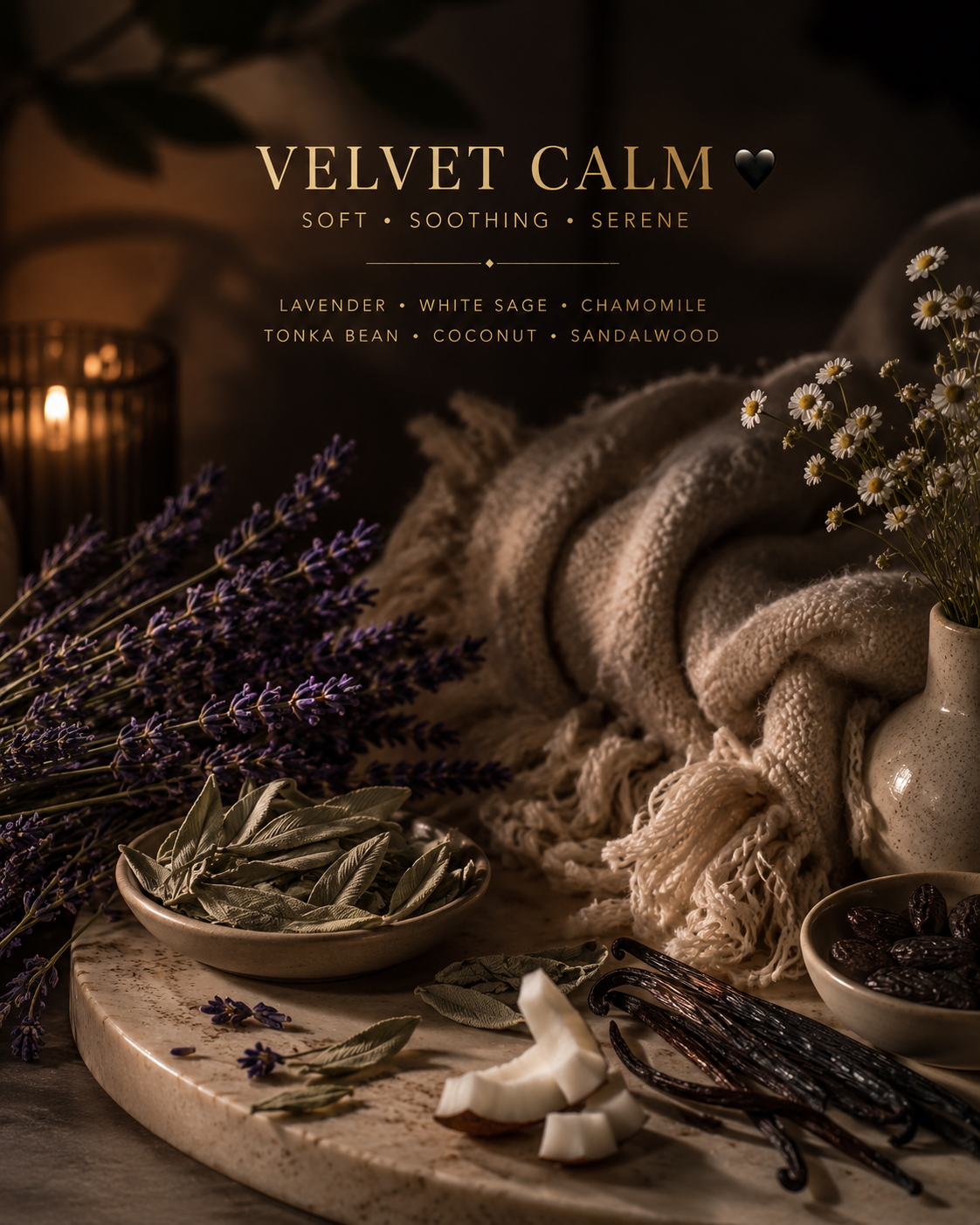 Velvet Calm 🖤 | 10 oz Signature Candle